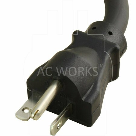 Ac Works 1FT NEMA 5-20P 20A 125V Plug to Locking 20 Amp L5-20R Female Connector S520L520-012